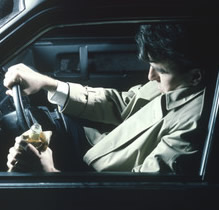 Man in car